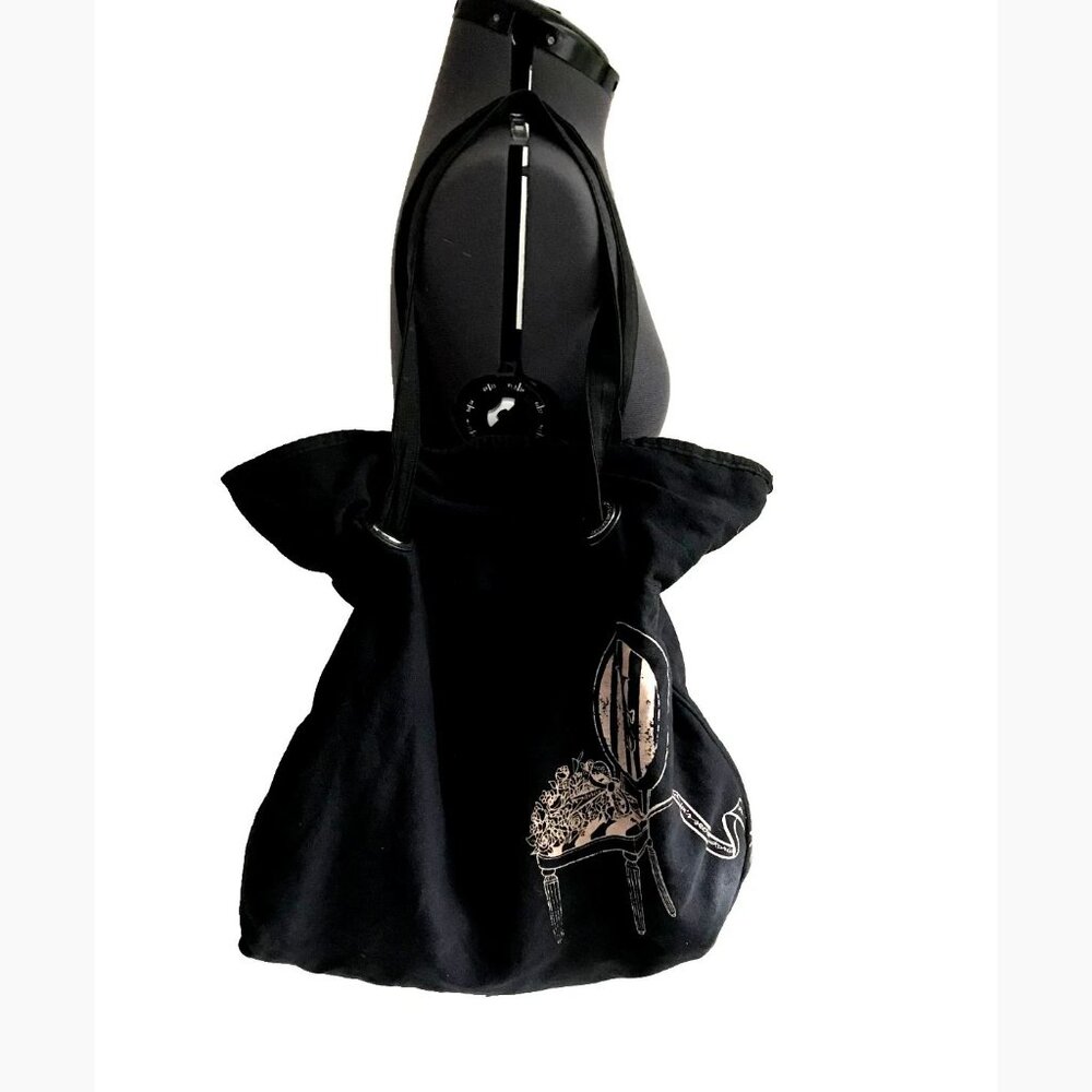 Victoria secret black bag tote large 18x19 inches